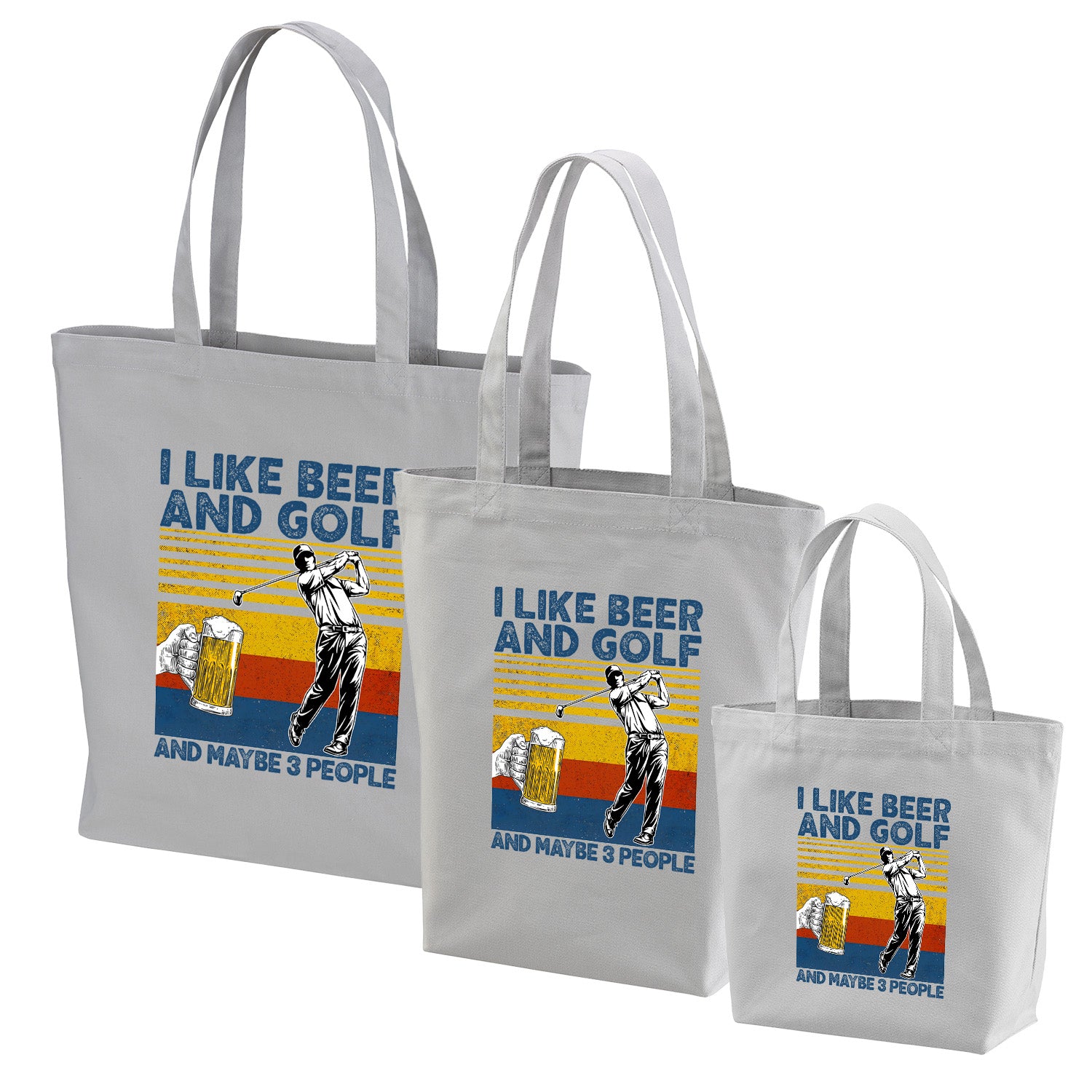 「I LIKE BEER AND GOLF」トートバッグ|ビール・ゴルフ好きへのプレゼント | Drunkmode